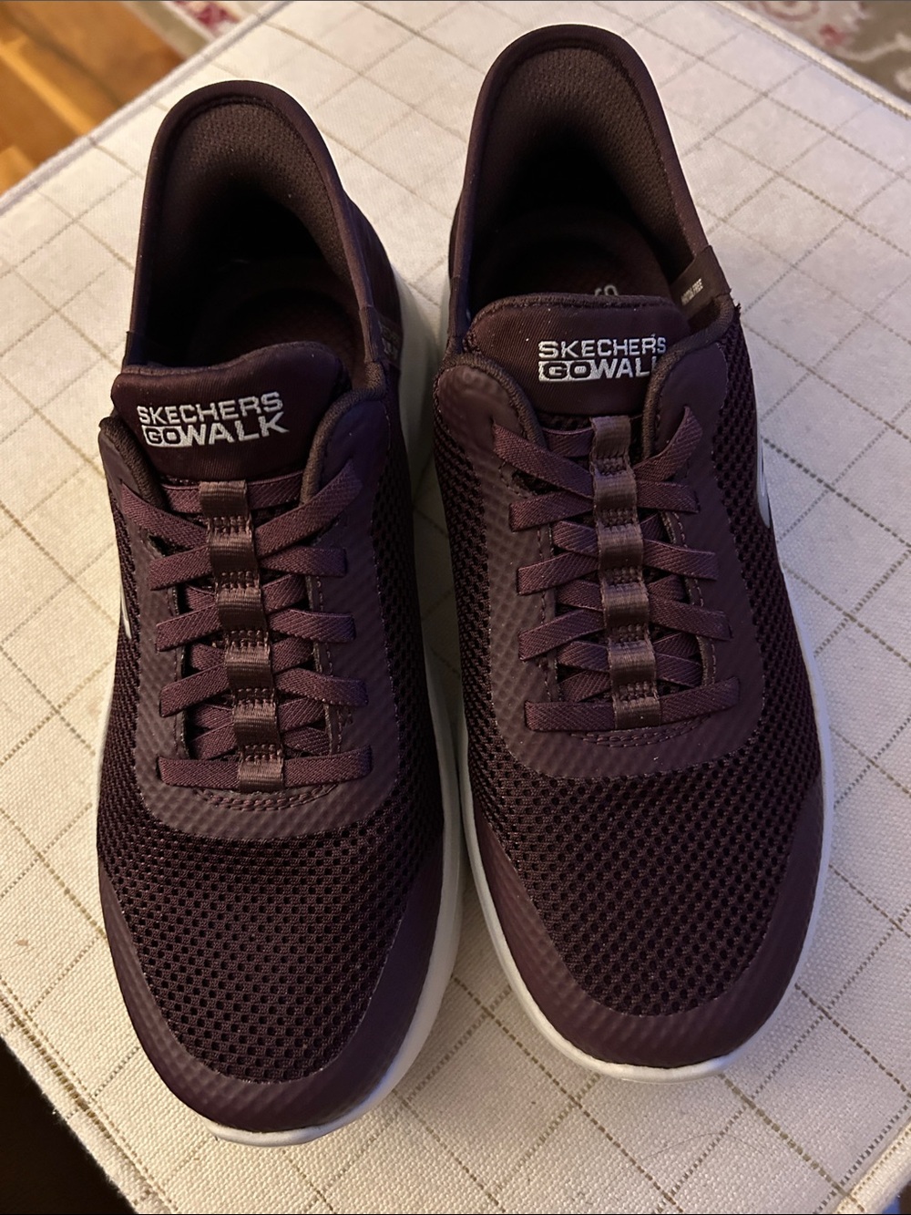 Skechers Burgundy Slip -ins Women’s Mesh Slip-On Walking Sneakers - Picture 6 of 6